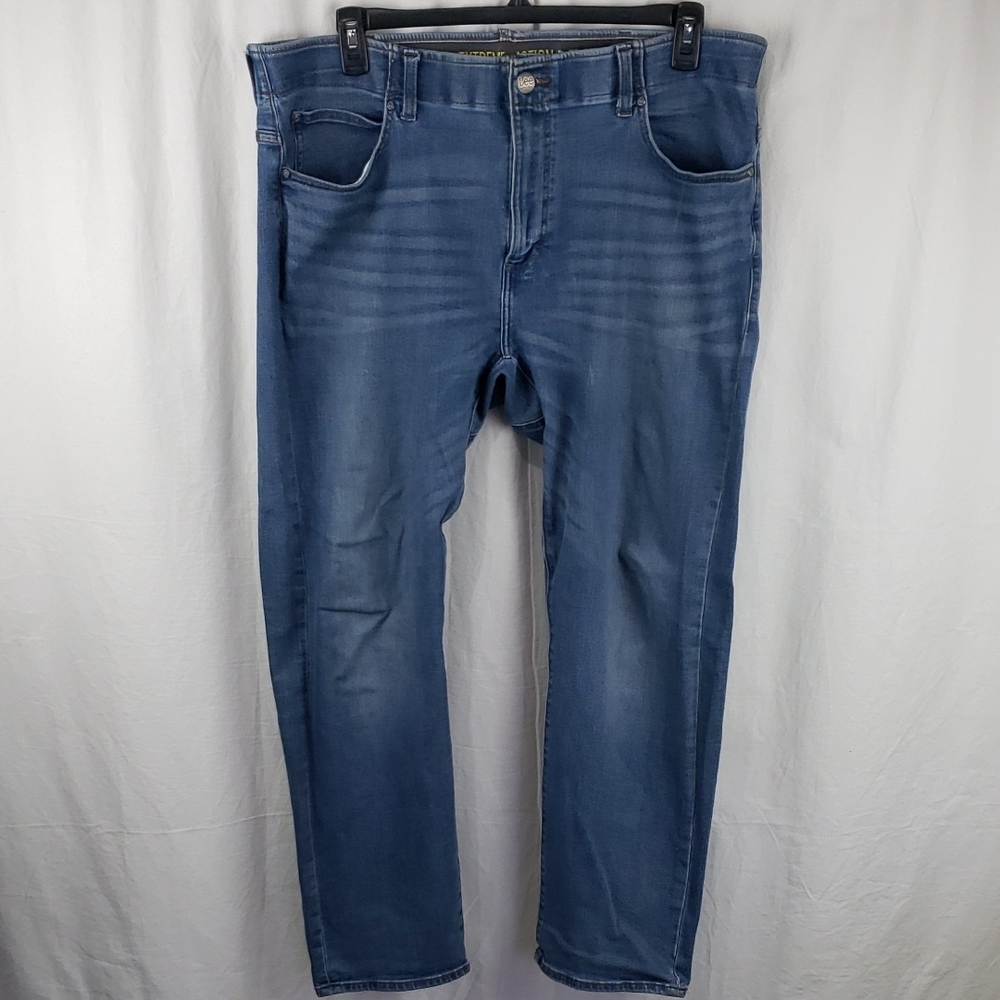 Lee Men's 40X30 Slim Fit Straight Leg Blue Jeans